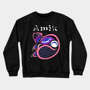 Amik (Beaver) Genderfluid  Pride Crewneck Sweatshirt